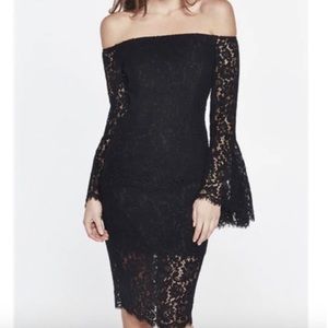 Bardot Solange Lace Dress Black size 8 Medium NWT
